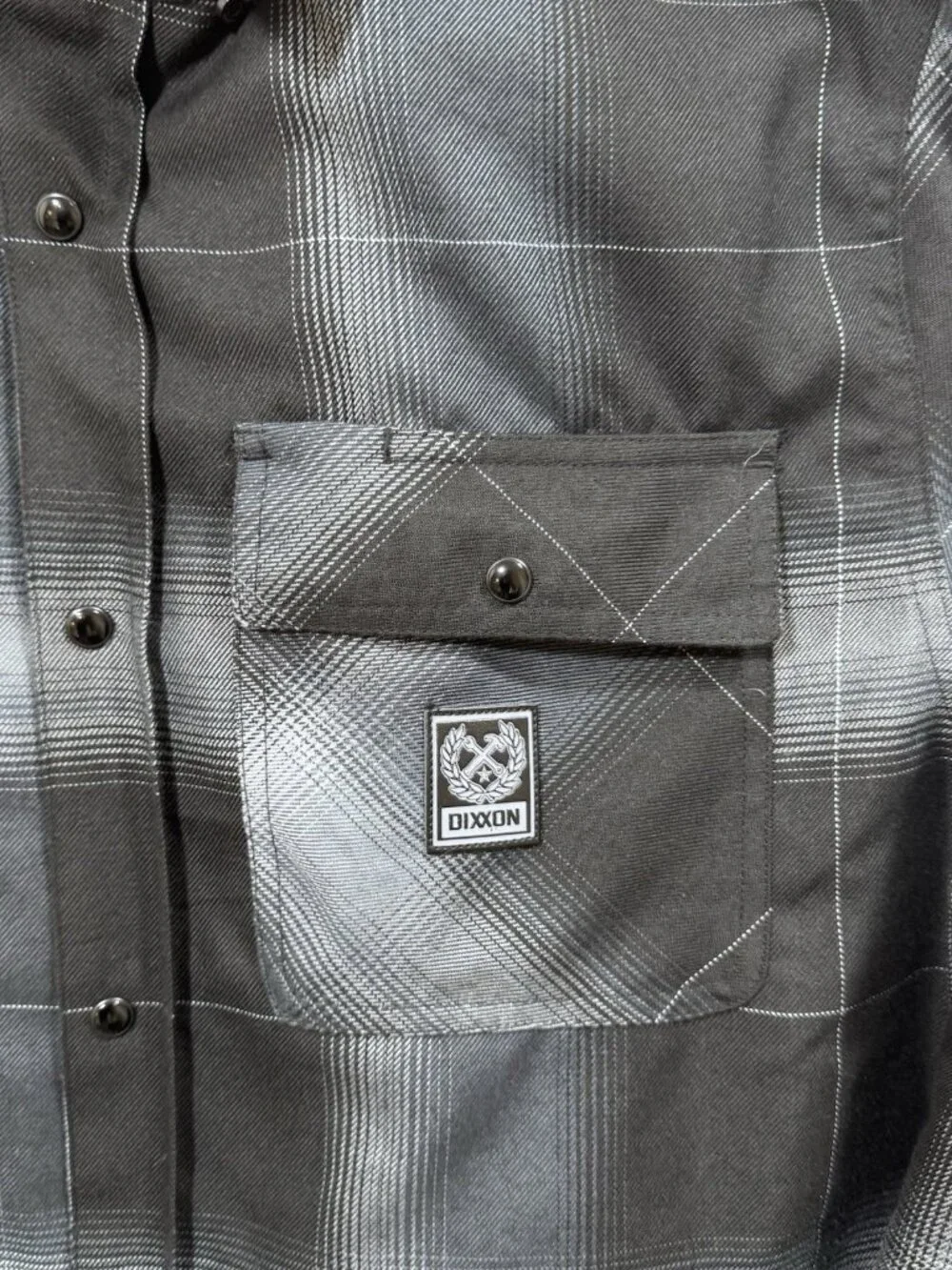 DIXXON Flannel DESTROYER Hooded Flannel Jacket Men's XL Plaid Zip Snap Grunge